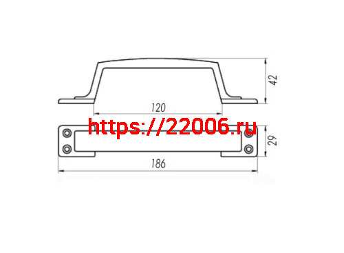 Ручка-скоба Zenit (Зенит) РС100.01 (медь) фото 2