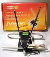 Антенна комнатная ЛАГУНА МВ+ДМВ АРА-028 активная с б/п, с экраном