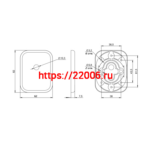 Накладка Fuaro (Фуаро) на шток цилиндра ESC.O.TRD/K.486 BL-24 черный (1шт.) фото 2