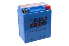 Аккумулятор 12В 7Ач HEMEN ENERGY CT1207.1 (UTX7L-BS(MF))(кислотный, герметичный) (обр.полярн) (113*70*132мм)