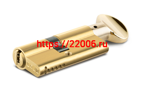 Цилиндровый механизм Kale kilit (Кале килит) с вертушкой 164 SM/62 (26+10+26) mm латунь 5 кл. фото 3