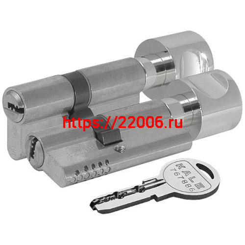 Цилиндровый механизм Kale kilit (Кале килит) с вертушкой 164 OBS SCE/70 (30+10+30) mm никель 5 кл.