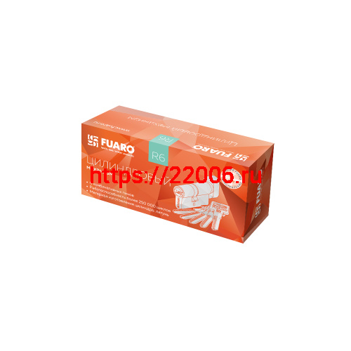 Цилиндровый Fuaro (Фуаро) механизм (R602/80) R6002Knob80(35+10+35) CP хром 5Key с вертушкой фото 2