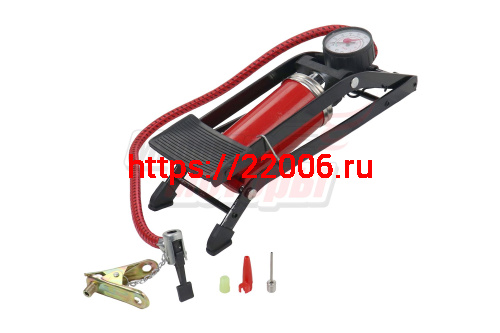 Насос вело ножной с манометром 55-120мм увеличенный шток EFP-8705