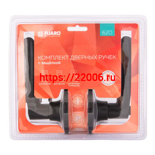 Ручка Fuaro (Фуаро) защелка DK620/BL BL-BK (620/BL BL-B) (фик.) черный фото 2