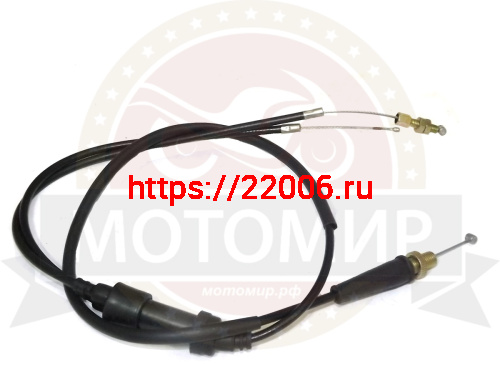 Трос газа L-1180/1210мм, Fighter 250, ход-80/80мм, трубка прямая, двойной