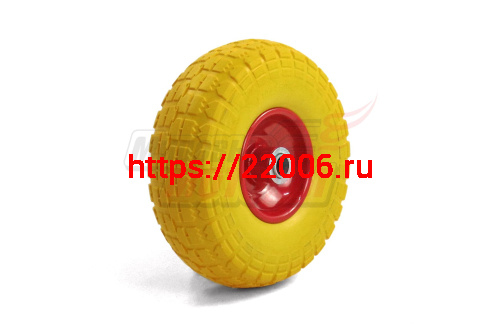 Колесо ПЕНА тачки садовой 4" 3,50/4" (W10) (под ось 20мм)