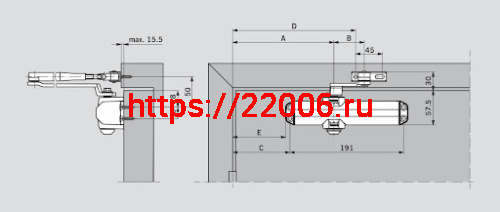 Доводчик Dorma (Дорма) дверной TS Compakt EN 2/3/4, с рычажной тягой, серый фото 2
