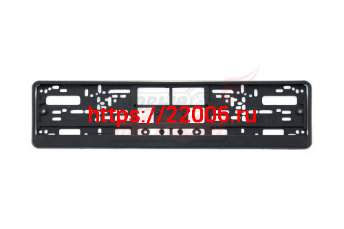 Рамка автомобильного номера (пластик) двусоставная,чистая ЧЕРНАЯ (R-11)
