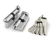 Цилиндровый Fuaro (Фуаро) механизм (R602/90) R6002Knob90(35+10+45) CP хром 5Key с вертушкой