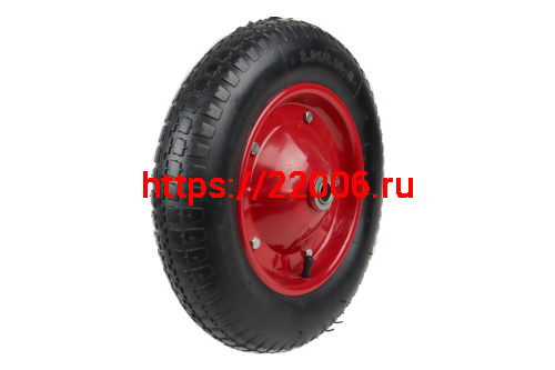 Колесо тачки садовой 8" 3,00/3,25-8" (W13) (под ось 20мм) ступица, подшипник, камера