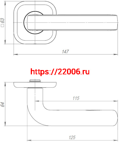 Ручка Ajax (Аякс) раздельная K.JK51.IND TORO 180 mm BL-24 черный (белая коробка) фото 2