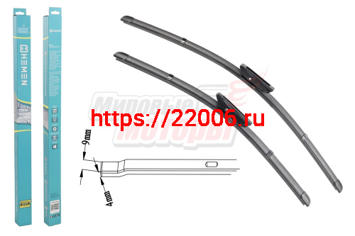 Щётки стеклоочистителя комплект 2шт. HEMEN 450/600 мм (HP6045B3) Щётки стеклоочистителя комплект 2шт. HEMEN 450/600 мм (HP6045B3)