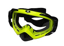 Очки мотокросс/спорт SCOUT (NK-1023) черн/зелен, резинка с силиконом, цветн упаковка