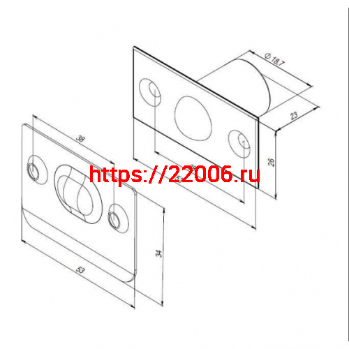 Шариковый Punto (Пунто) фиксатор METLB-15 SN мат. никель фото 3
