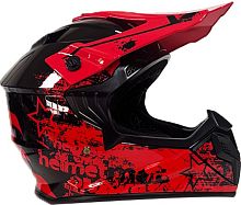 Мотошлем VIRTUE MD-911 Кросс красный с надписью (M)