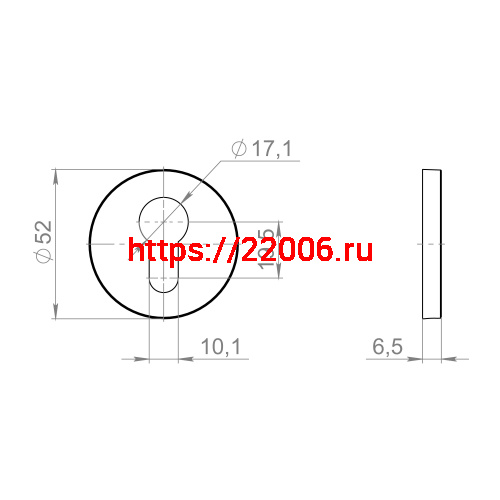 Накладка Fuaro (Фуаро) на цилиндр ET.R.ZLR52 BL-24 черный фото 3