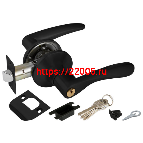 Ручка Punto (Пунто) защелка DK620 BL-ET (6020 BL-E) (кл./фик.) черный