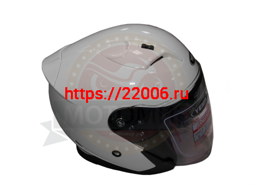 Шлем открытый YM-637 "YAMAPA", белый, размер XL (с антикрылом) NEW фото 2