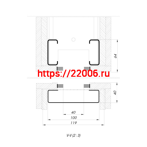 Комплект Armadillo (Армадилло) для обрамления пенала SLD.Comfort-PENAL frame 900/2300 AL фото 5