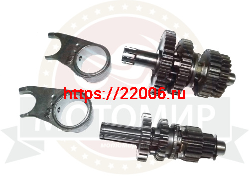 Коробка в сборе Альфа 50сс, DELTA, "Zodiak" под игольчатый подшипник (первич. вал без ступеньки) фото 2