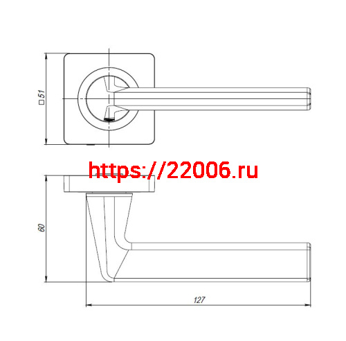Ручка Ajax (Аякс) раздельная K.JK51.TREND (TREND JK) SN/CP-3 матовый никель/хром фото 2