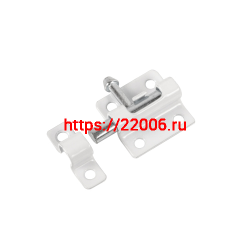 Шпингалет Ajax (Аякс) мебельный металлический SPD40х30 WH белый фото 4