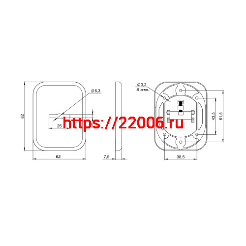 Накладка Fuaro (Фуаро) на сувальдный замок ESC.S-auto.TRD/K.486-S с авт.шторками BL-24 черный (1шт.) фото 2