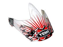 Козырек к 911 шлему бело-красный