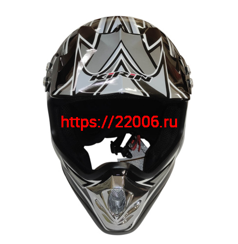 Шлем кроссовый KIRIN QL-112D, черный, синий, красный, размер XL фото 2