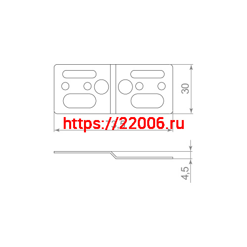 Комплект Armadillo (Армадилло) пластина крепежная с винтами SWD.Scope 75/30/5 plate with screws фото 4