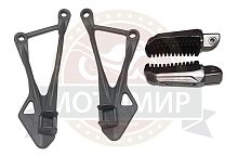 Подножка пассажира X-MOTOS 250 (левая+правая) с кронштейном (FIG.12-3,4,10,11,12,13,14,15,16,,32,39)