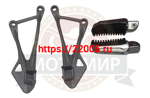 Подножка пассажира X-MOTOS 250 (левая+правая) с кронштейном (FIG.12-3,4,10,11,12,13,14,15,16,,32,39)