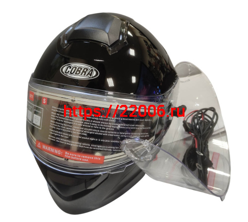 Шлем модуляр COBRA EC H271, черный глянцевый СНЕГОХОДНЫЙ, размер L Шлем модуляр COBRA EC H271, черный глянцевый СНЕГОХОДНЫЙ, размер L