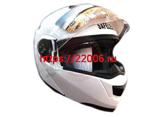 Шлем модуляр "Safelead" HF-119 TRANSFORMER с встр. очками, белый перламут., ЧЕРНЫЙ размер L Шлем модуляр "Safelead" HF-119 TRANSFORMER с встр. очками, белый перламут., ЧЕРНЫЙ размер L