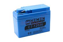 Аккумулятор 12В 2,5Ач HEMEN ENERGY CT12026 (YTR4A-BS) (кислотный, герметичный) (боков.полярн) (113*49*85мм)