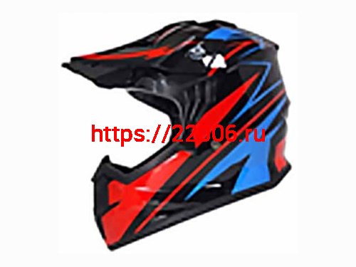 Мотошлем VIRTUE MD-911 Детский Кросс черно-красно-синий (M)