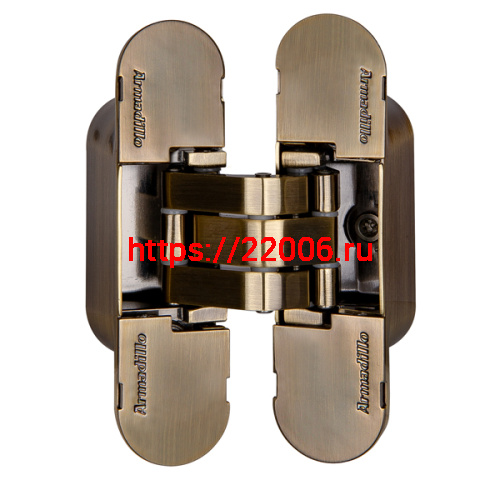 Петля Armadillo (Армадилло) скрытой установки U3D4000 AB (9540UN3D) бронза