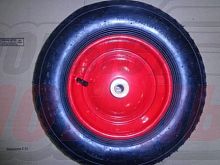 Колесо тачки садовой 8" 3,50-8" (W14) (под ось 16мм) ступица, подшипник, камера