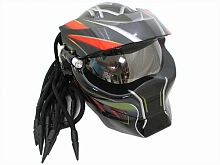 Мотошлем хищник красный (M)