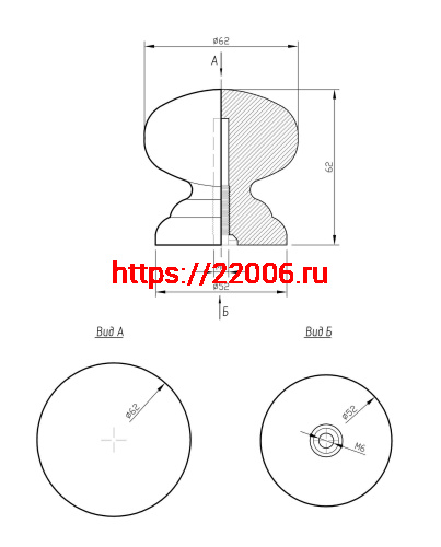 Ручка-кнопка veles (ВЕЛЕС) Орегон фото 2