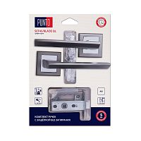 Комплект ручек Punto (Пунто) с защелкой без запирания LM/A SET45K.QL52.BLADE/HD GR/CP-23 графит/хром