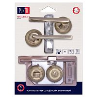 Комплект ручек Punto (Пунто) с защелкой c запиранием LM/A SET72R.TL54.POLO/HD ABG-6 бронза