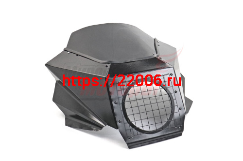 Щиток ветровой (02) красивый с решеткой тонированный черный