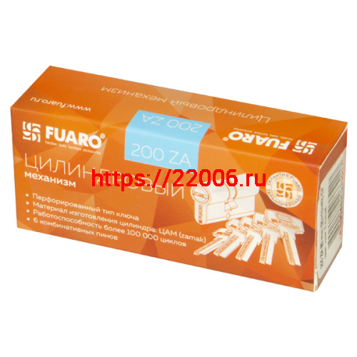 Цилиндровый Fuaro (Фуаро) механизм (200 ZA/90) 2000ZAKey90(30+10+50) CP хром 5Key фото 2
