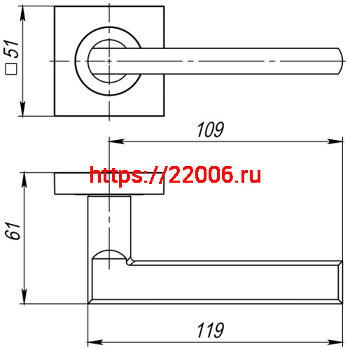 Ручка Ajax (Аякс) раздельная K.JK51.POLO (POLO JK) BL-24 черный фото 2
