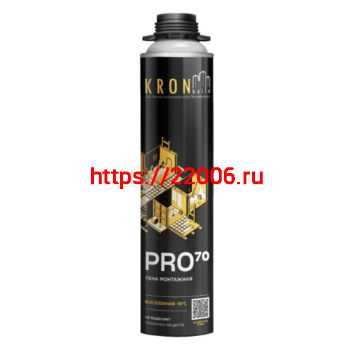 Пена монтажная профессиональная KRONbuild PRO 70, всесезонная