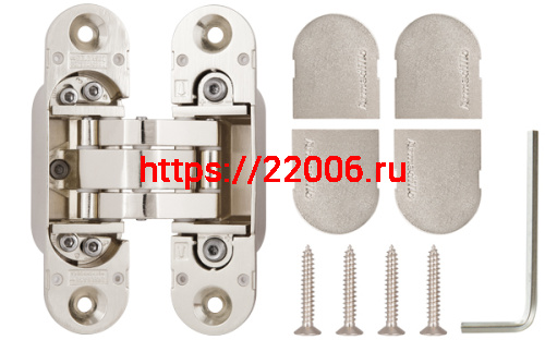 Петля Armadillo (Армадилло) скрытой установки U3D6000 SN (11160UN3D) мат. никель фото 4