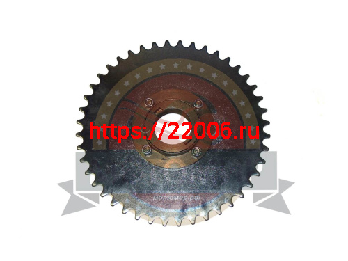 Звезда 44 зуб. (415) цепи, задняя "Газуля" с муфтой Ф66 (d34, 4 отверстия) Звезда 44 зуб. (415) цепи, задняя "Газуля" с муфтой Ф66 (d34, 4 отверстия)