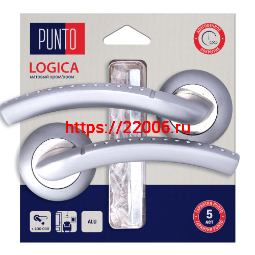 Ручка Punto (Пунто) раздельная LM/A R.TL54.LOGICA/HD SC/CP-16 матовый хром/хром